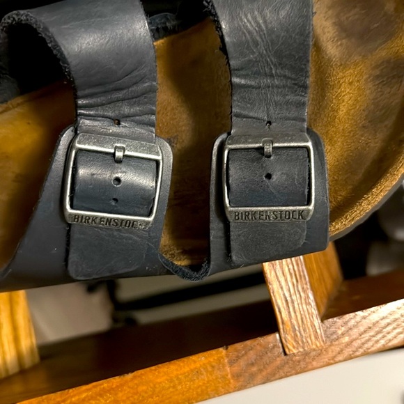 Birkenstock Arizona - Navy Blue Leather - Picture 5 of 5